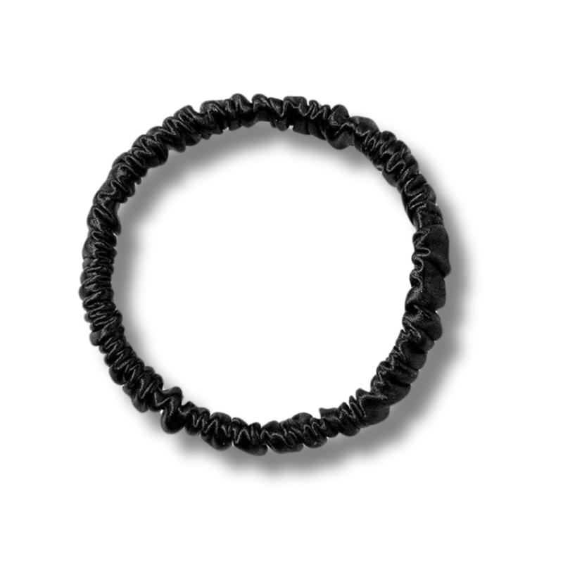 Dark Glam・Skinny Mulberry Silk Scrunchies
